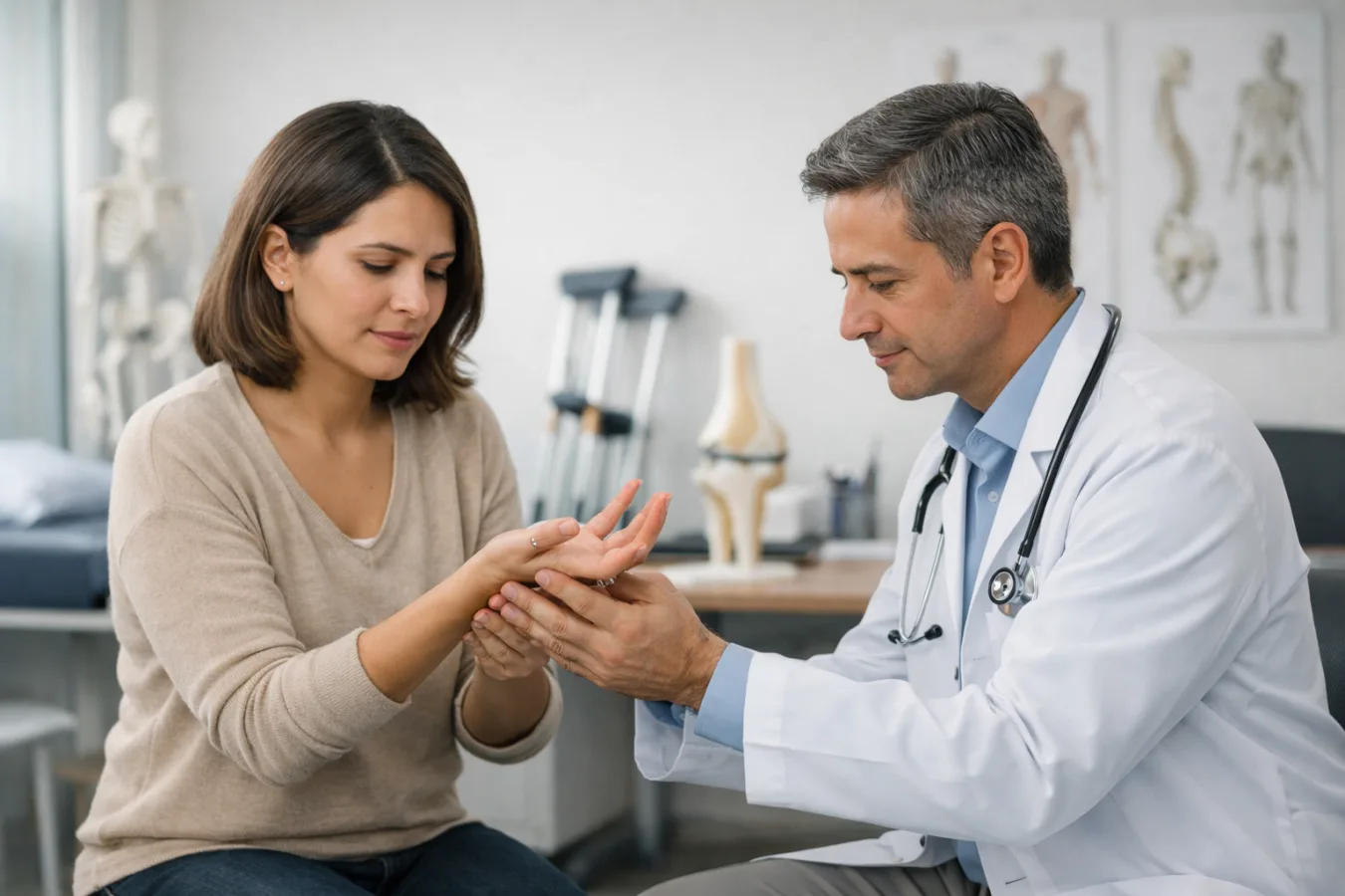 Consulta para tratamiento de tendinitis y bursitis